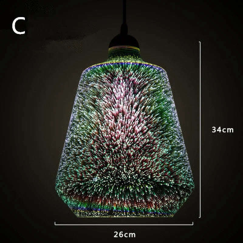 Aurora 3D Glass Pendant Light