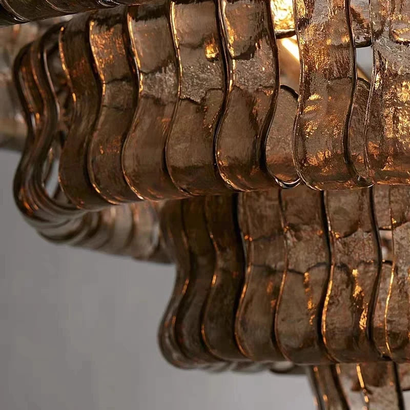 Smoke Gray Glass Ceiling Chandeliers
