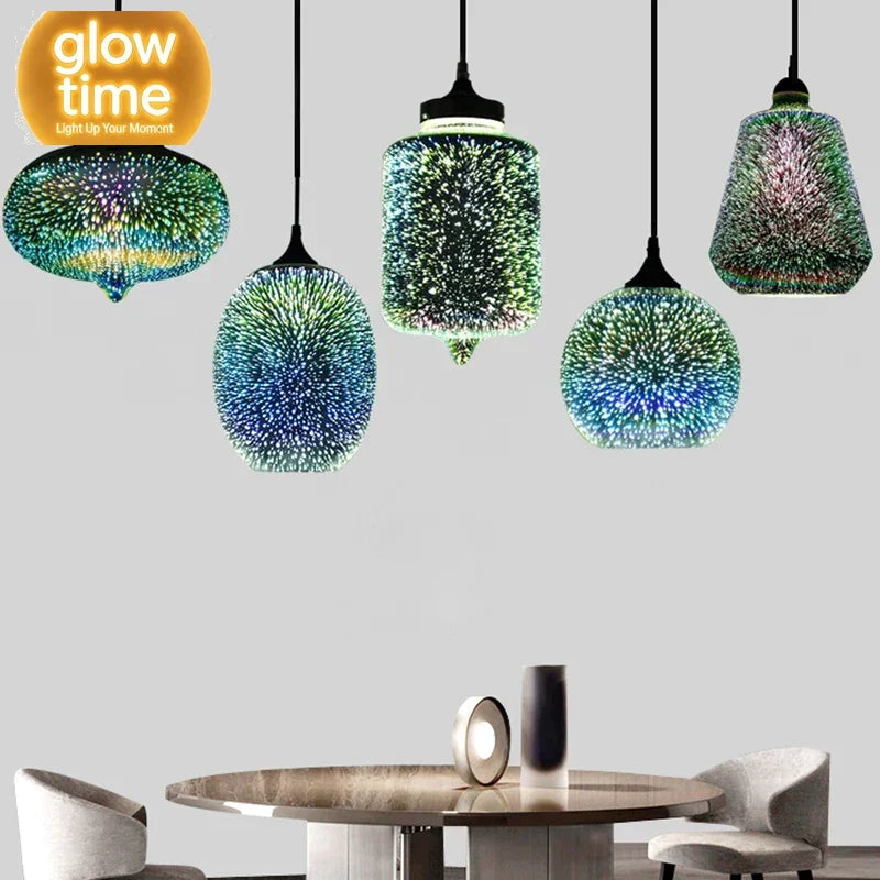 Aurora 3D Glass Pendant Light