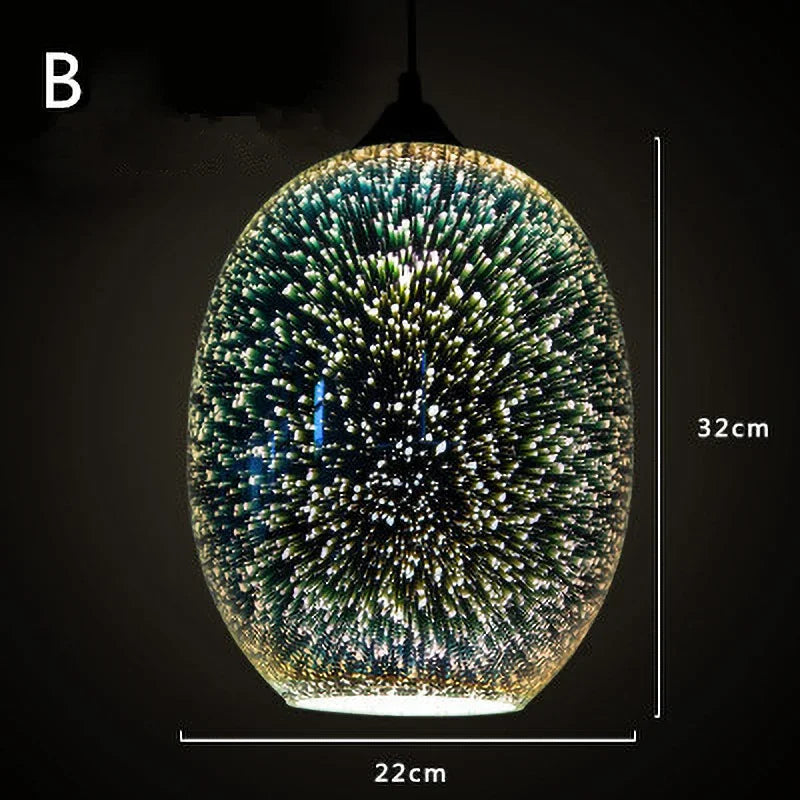 Aurora 3D Glass Pendant Light