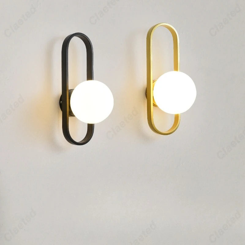 Minimalist LED Glass Wall Lamp