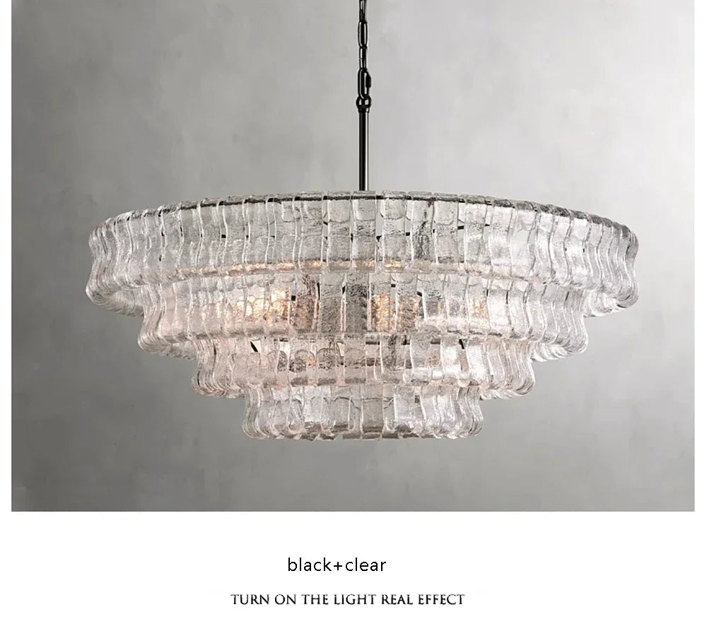 Smoke Gray Glass Ceiling Chandeliers