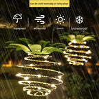 Solar Spiral String Lights — Weatherproof