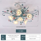 Garden Rose Floral Flush Mount Ceiling Light