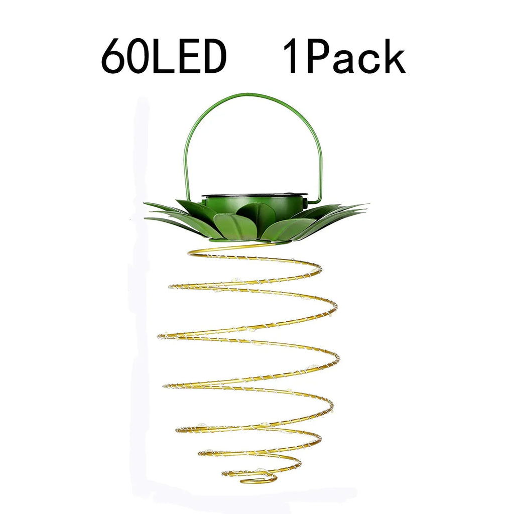 Solar Spiral String Lights — Weatherproof