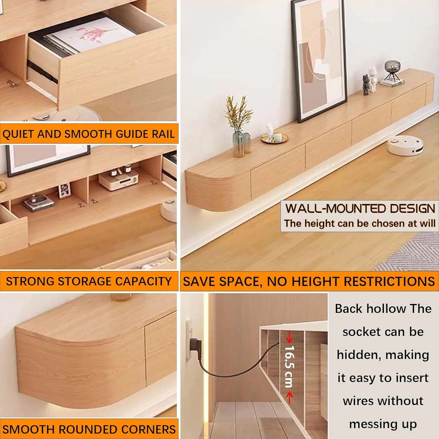 Floating LED TV Cabinet