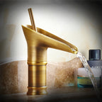 Cascade Waterfall Basin Faucet — Black & Gold