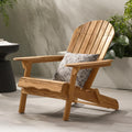 Hanlee Adirondack — Folding Acacia Lounge Chair, Teak Finish