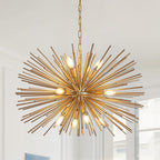 Solaris 12-Light Gold Starburst Chandelier