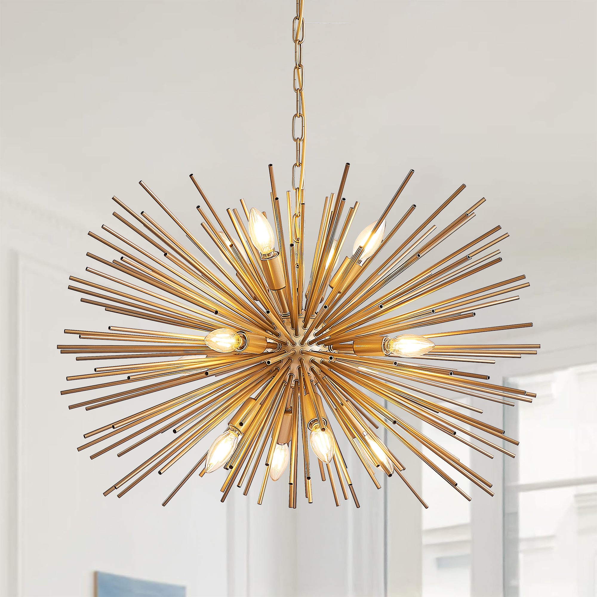 Solaris 12-Light Gold Starburst Chandelier