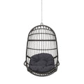 Richards Hanging Chair — Wicker Basket Swing, Grey