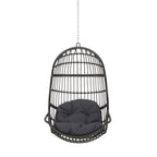 Richards Hanging Chair — Wicker Basket Swing, Grey