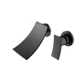 Aveline — Widespread Wall-Mounted Waterfall Faucet, Matte Black