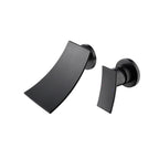 Aveline — Widespread Wall-Mounted Waterfall Faucet, Matte Black